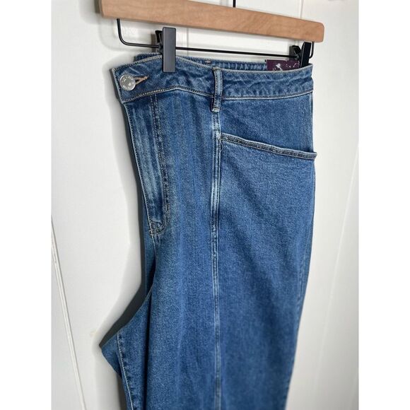 Ava & Viv High Rise Relaxed Fit Wide Leg Jeans Plus Size 26 Denim - Picture 3 of 14